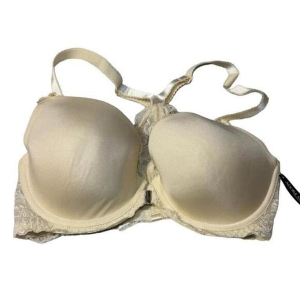 Adore Me Racer Back Bra Ivory Lace Moulded Cup 34DDD New w Tags
